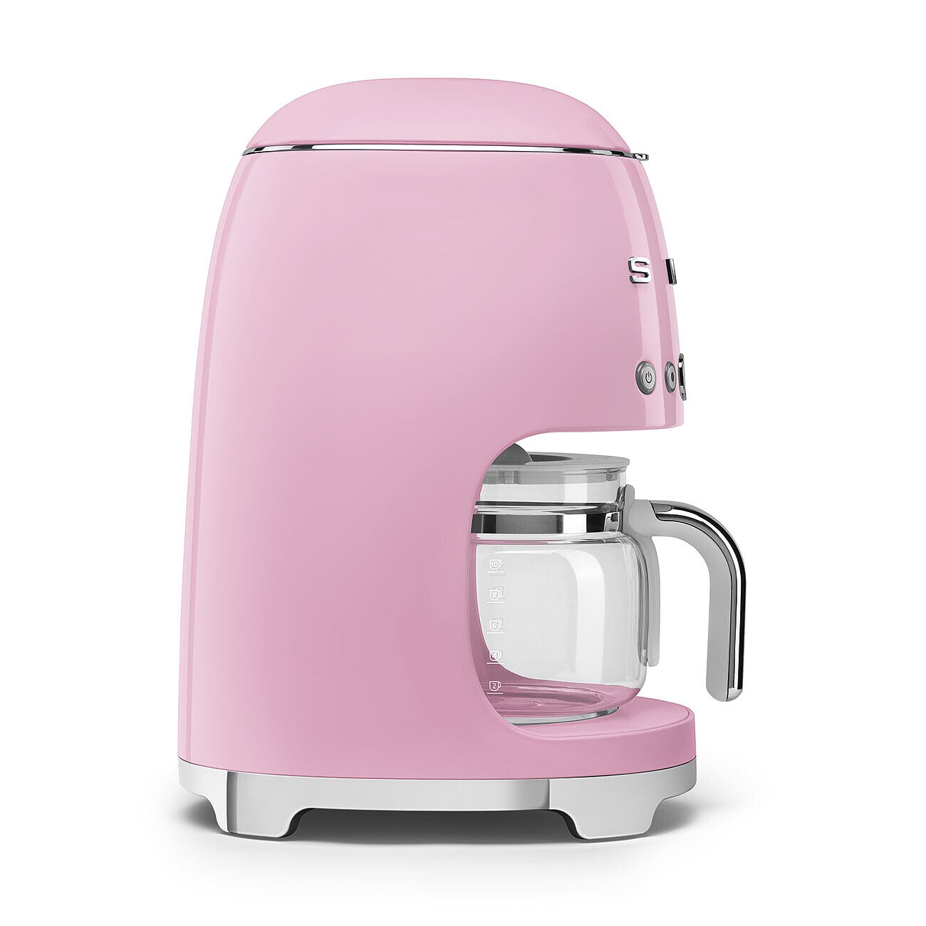 Imagen 3 de Cafetera de goteo Smeg DCF02RDEU con capacidad para 10 tazas - Rosa Rosa