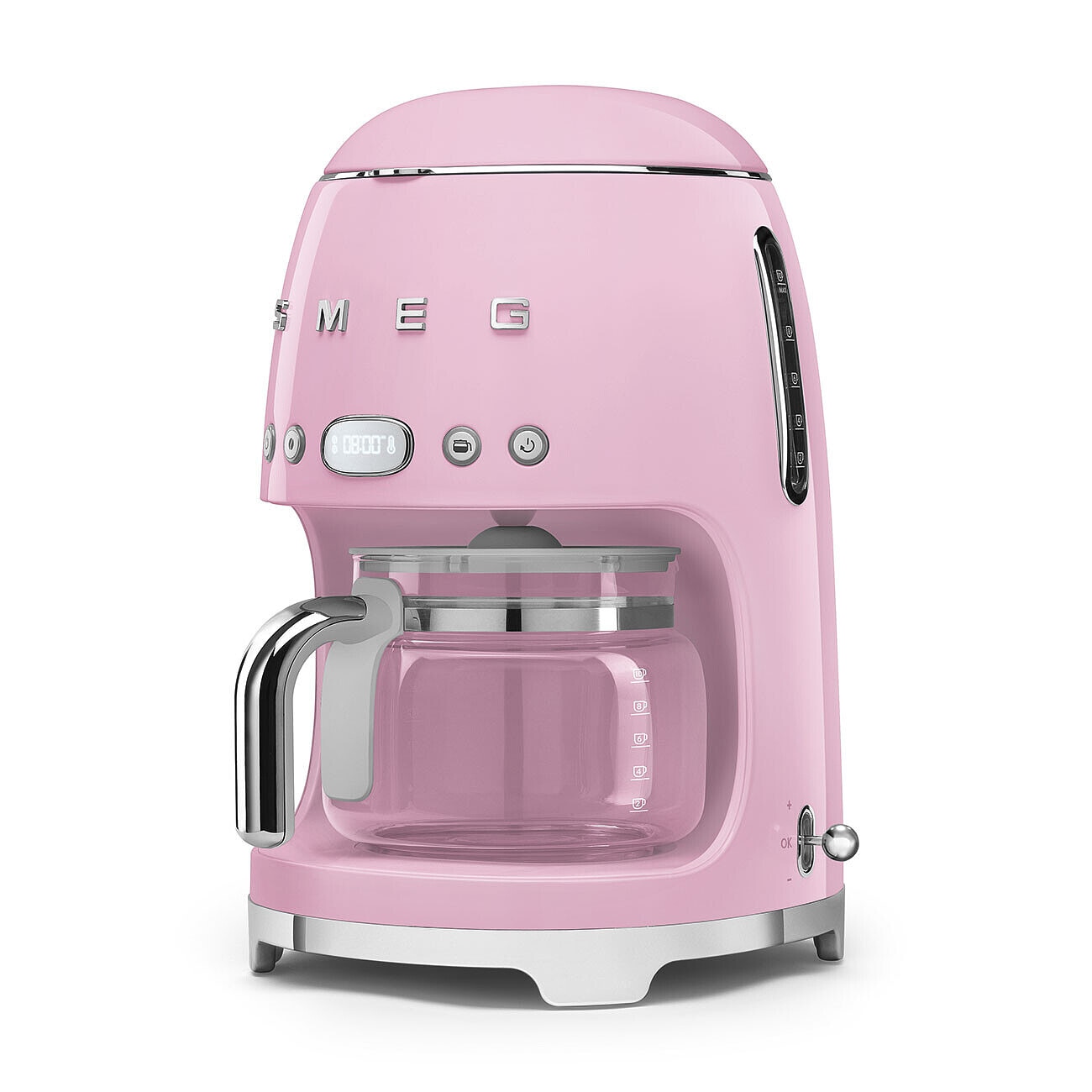 Imagen 4 de Cafetera de goteo Smeg DCF02RDEU con capacidad para 10 tazas - Rosa Rosa