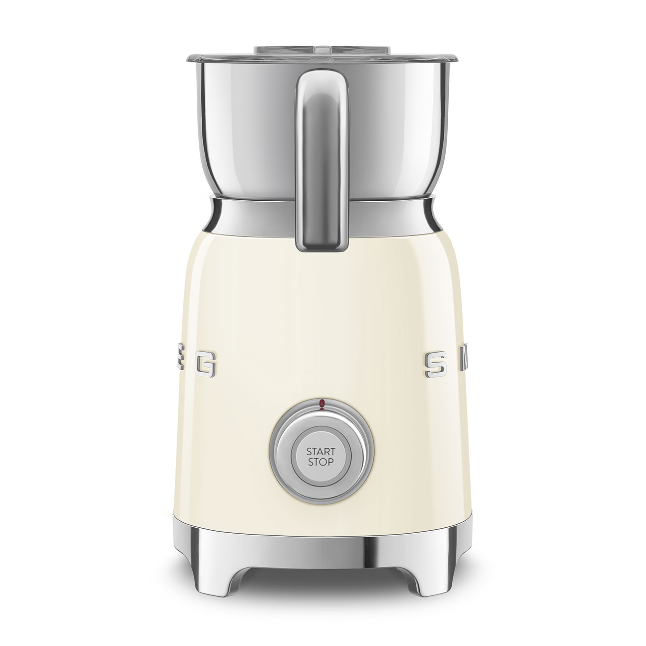 Imagen 2 de Espumador de leche Smeg MF11RDEU con estética 50'Style y acabado brillante - Crema Crema