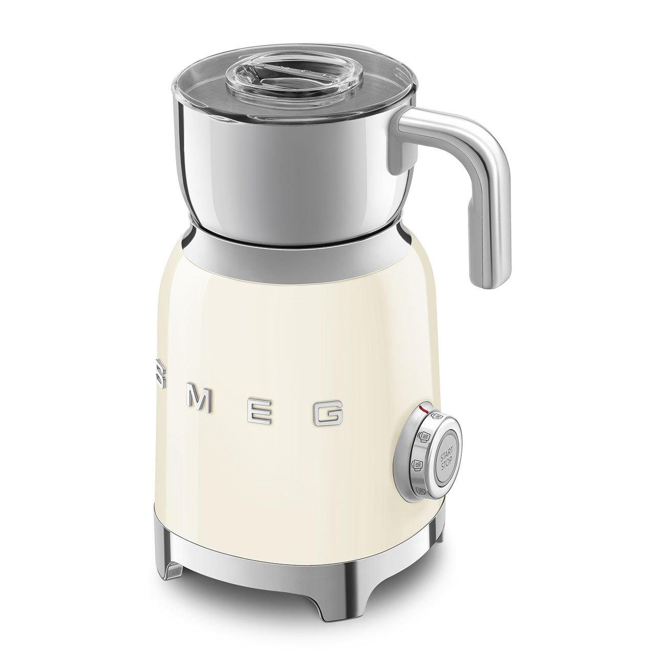 Imagen 3 de Espumador de leche Smeg MF11RDEU con estética 50'Style y acabado brillante - Crema Crema