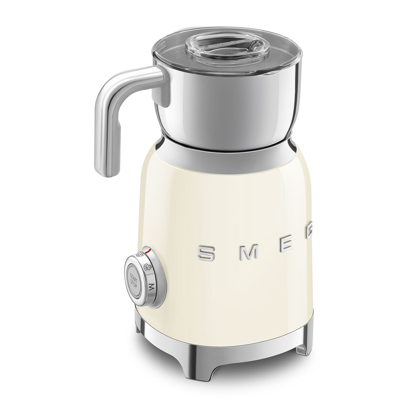 Imagen 4 de Espumador de leche Smeg MF11RDEU con estética 50'Style y acabado brillante - Crema Crema