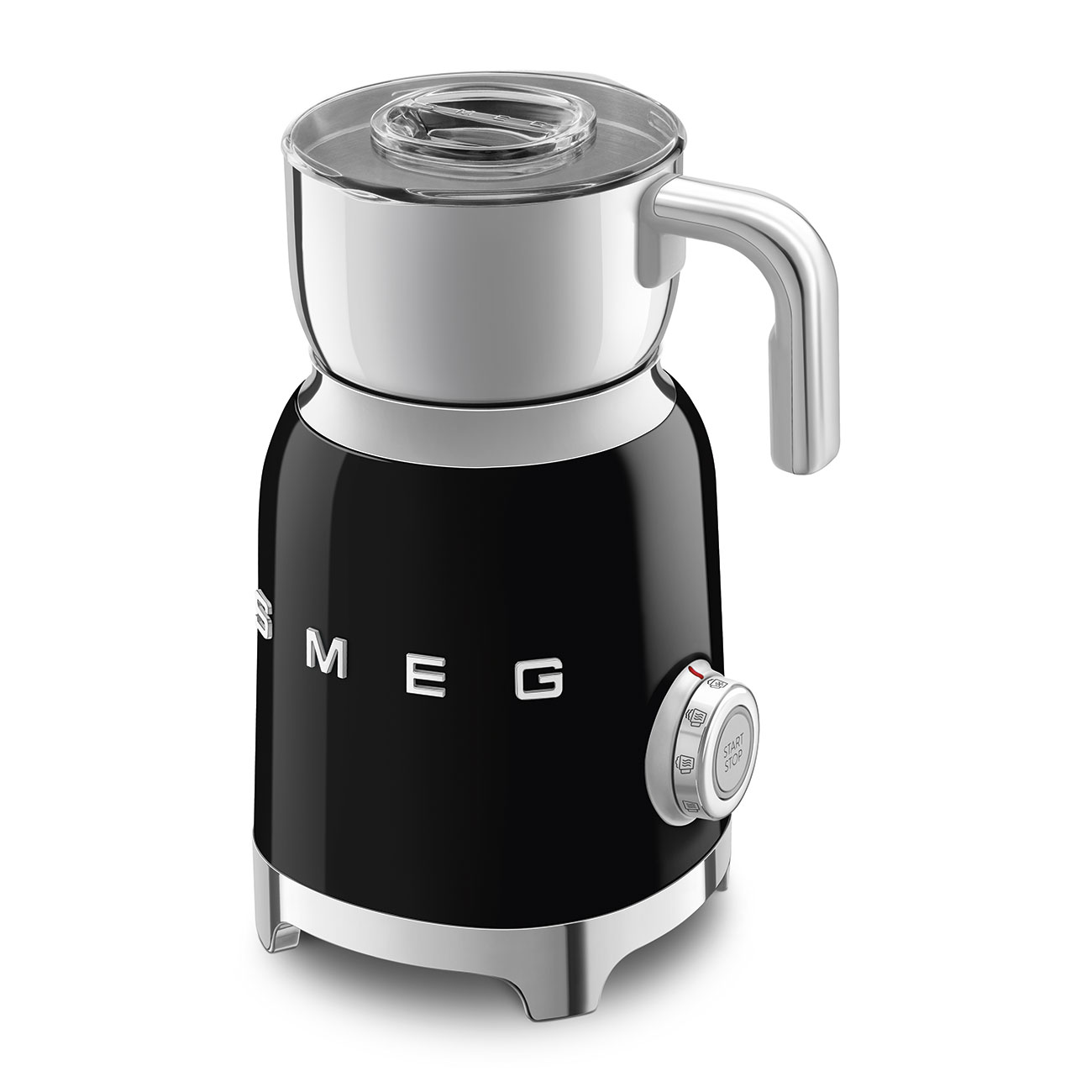 Imagen 3 de Espumador de leche Smeg MF11RDEU con estética 50'Style y acabado brillante - Negro Negro