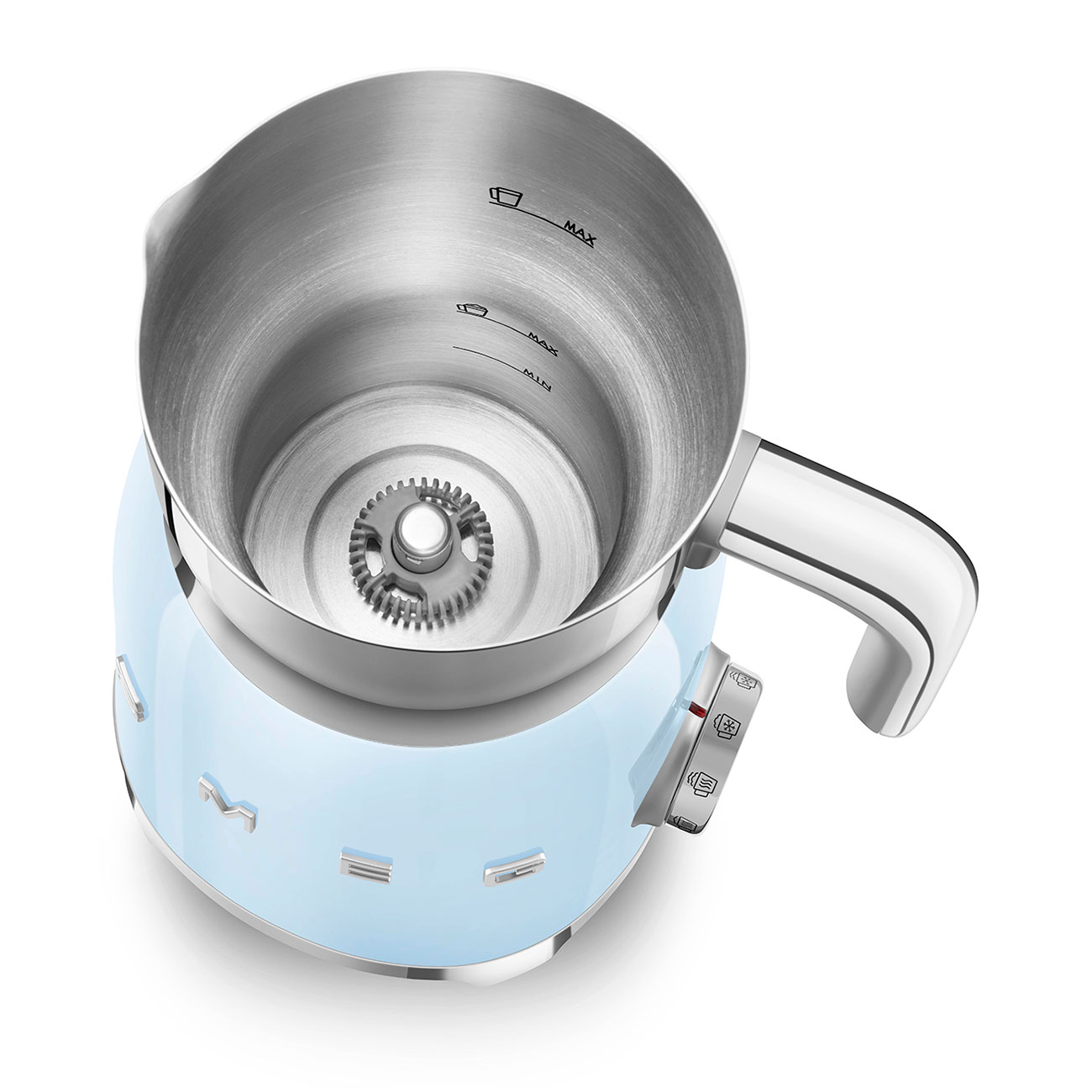 Imagen 5 de Espumador de leche Smeg MF11RDEU con estética 50'Style y acabado brillante - Azul Azul
