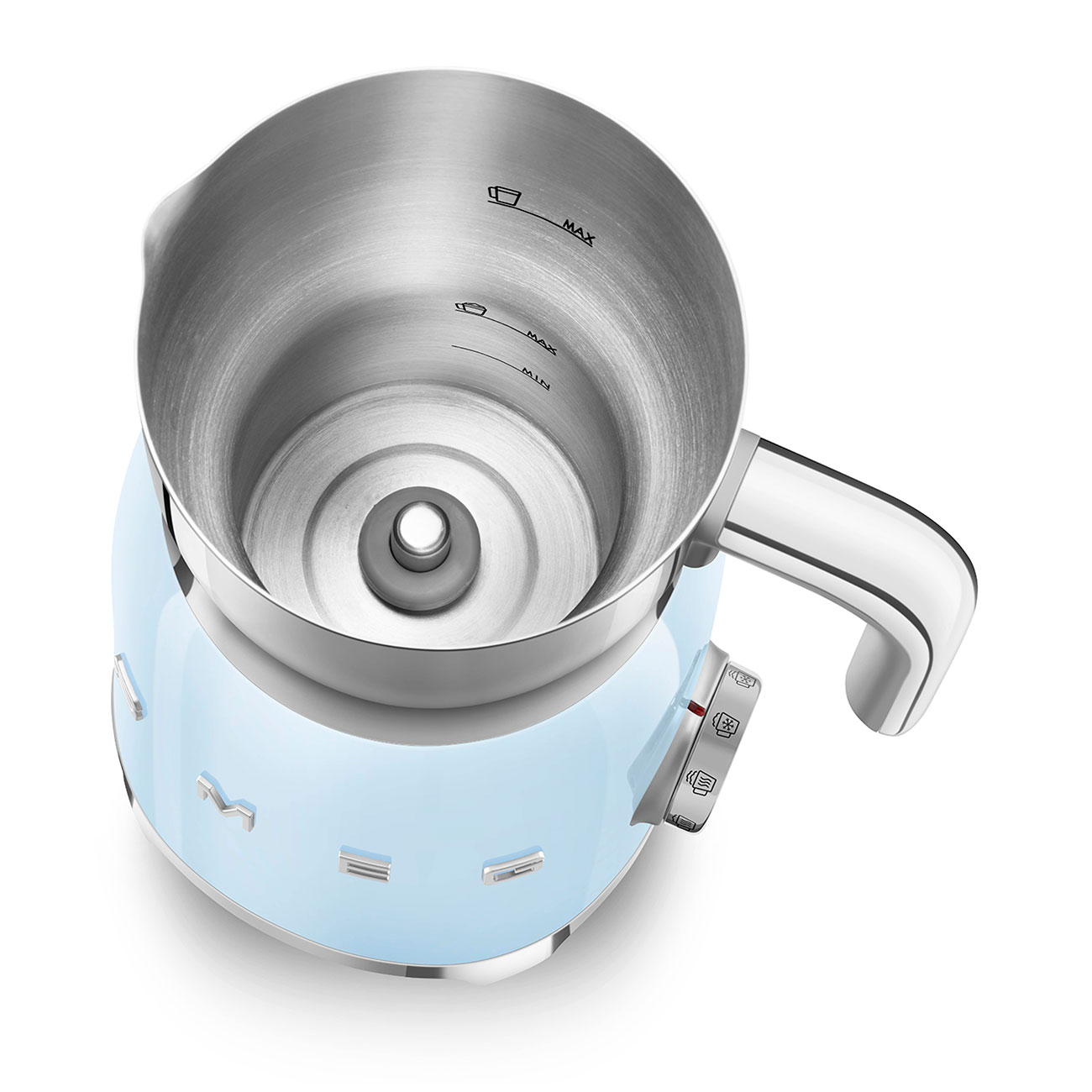 Imagen 6 de Espumador de leche Smeg MF11RDEU con estética 50'Style y acabado brillante - Azul Azul