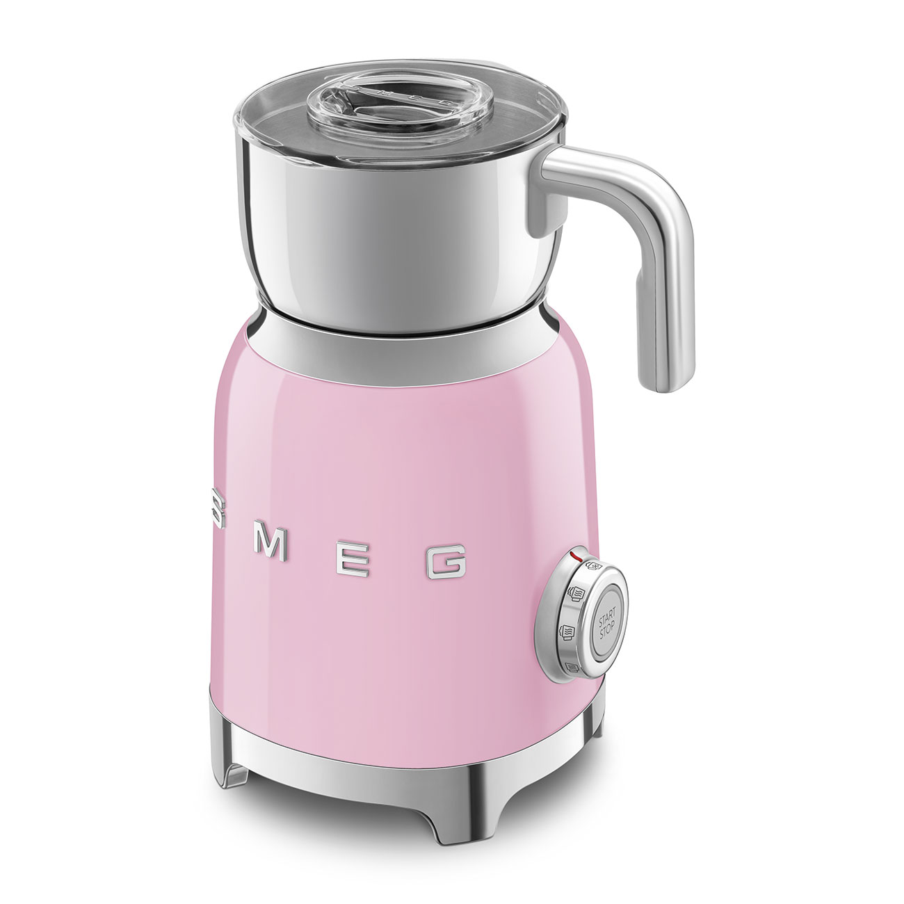 Espumador de leche Smeg MF11RDEU con estética 50'Style y acabado brillante - Rosa Rosa-3