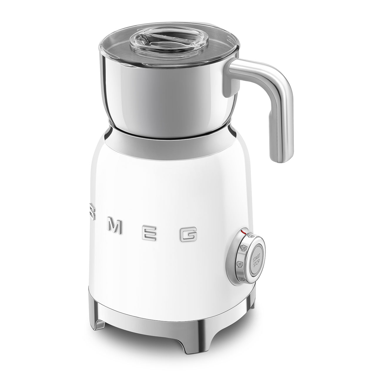 Imagen 3 de Espumador de leche Smeg MF11RDEU con estética 50'Style y acabado brillante - Blanco Blanco