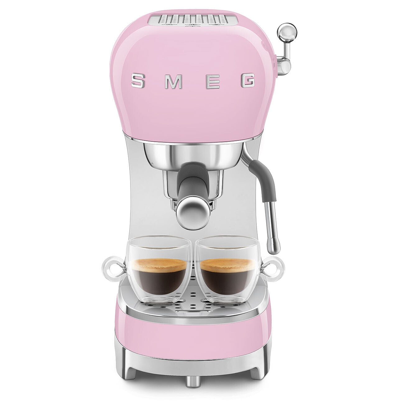 Cafetera espresso manual Smeg ECF02BLEU con sistema Thermoblock - Rosa Rosa-6