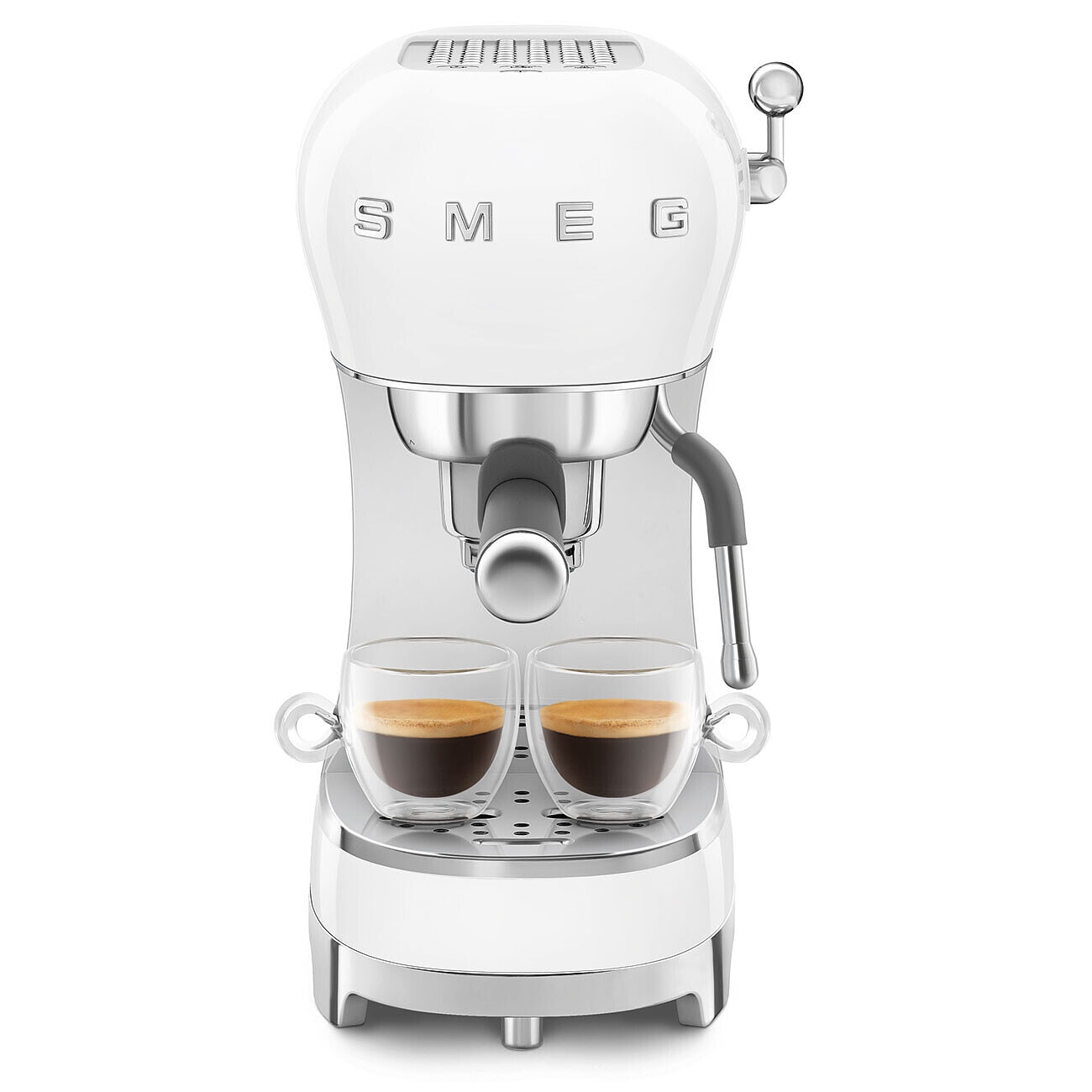 Cafetera espresso manual Smeg ECF02BLEU con sistema Thermoblock - Blanco Blanco-6