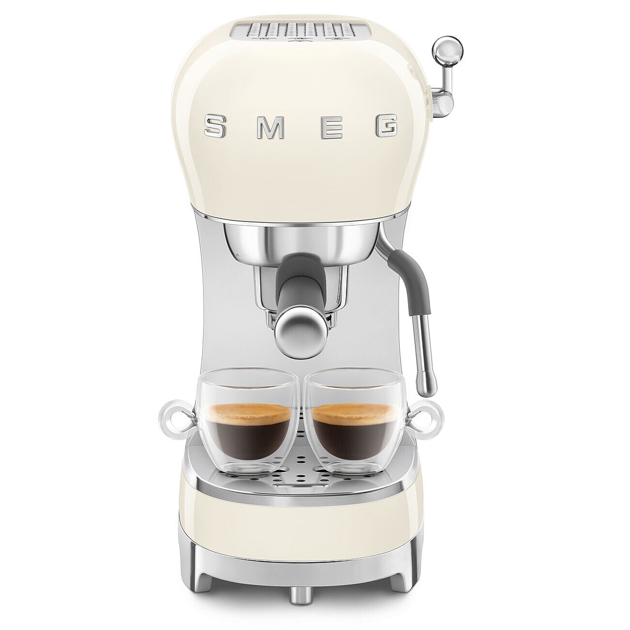 Cafetera espresso manual Smeg ECF02BLEU con sistema Thermoblock - Crema Crema-6