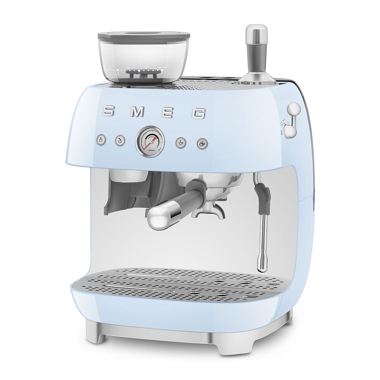 Cafetera espresso manual Smeg EGF03RDEU con doble Thermoblock - Azul Azul-4