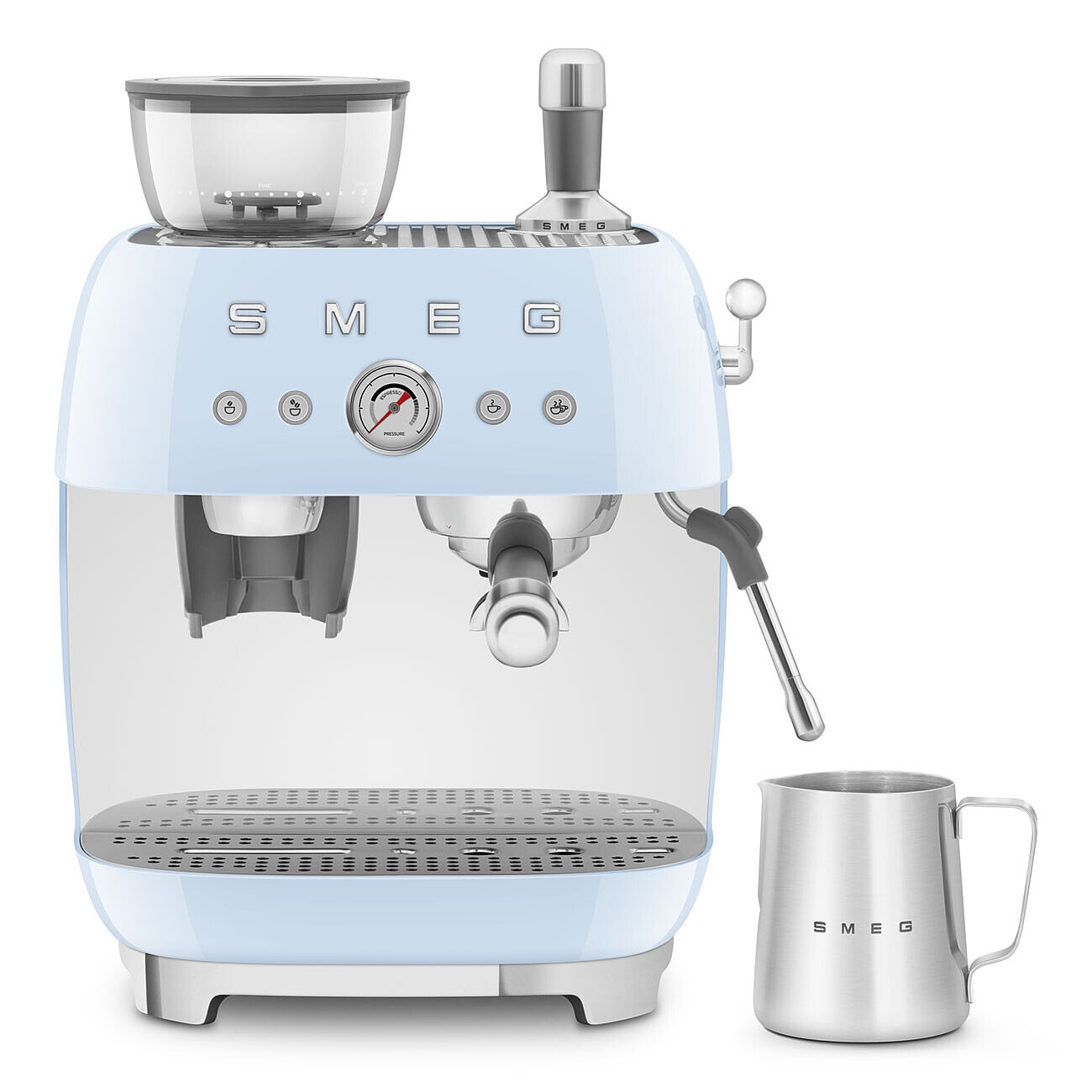 Cafetera espresso manual Smeg EGF03RDEU con doble Thermoblock - Azul Azul-6