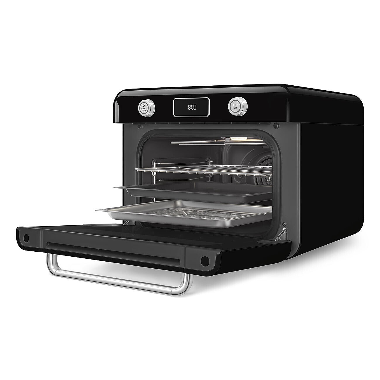 Horno de sobremesa 30 L. con vapor Smeg 50'Style COF01 - Negro Negro-4