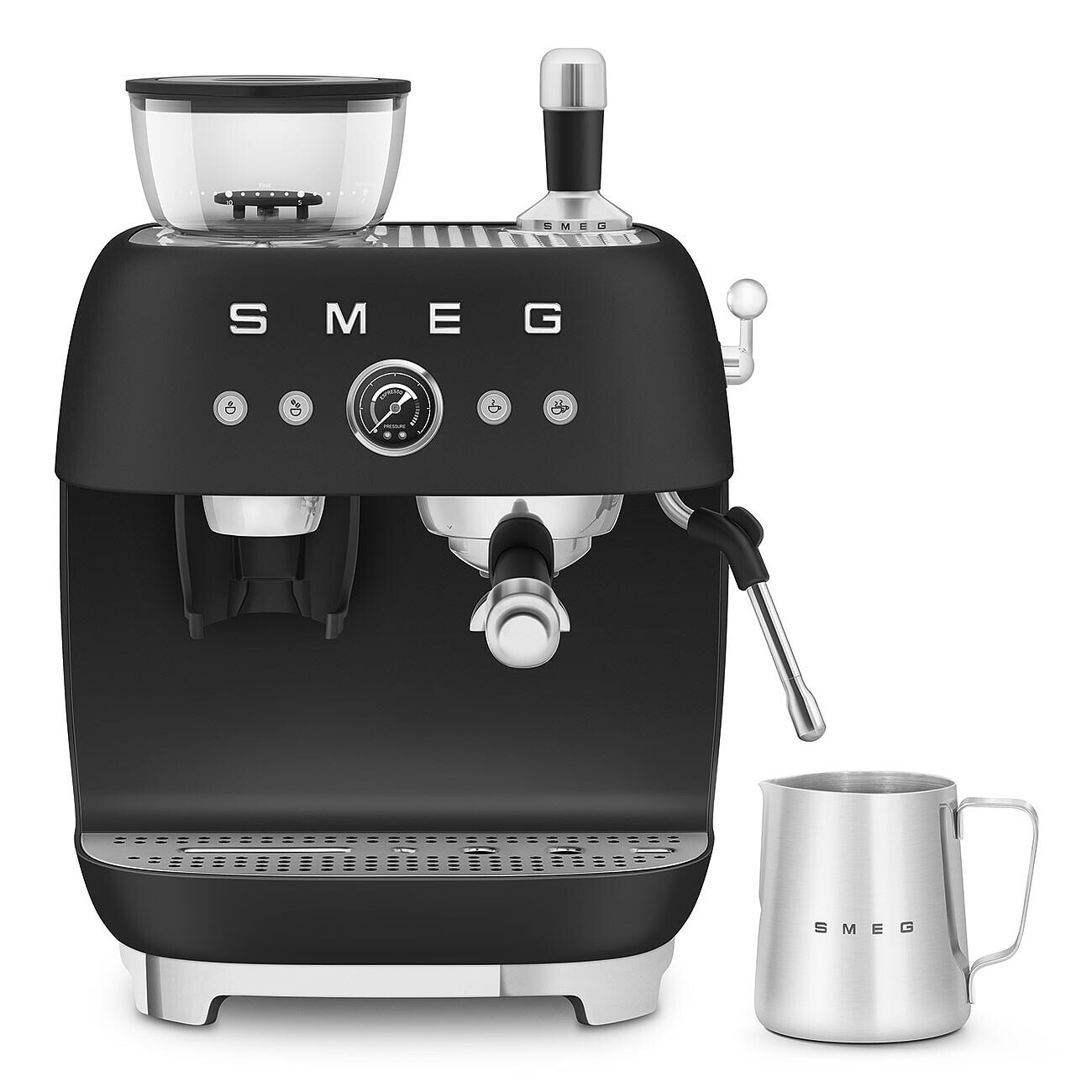 Cafetera espresso manual Smeg 50'Style EGF03 con molino - Negro Negro-3