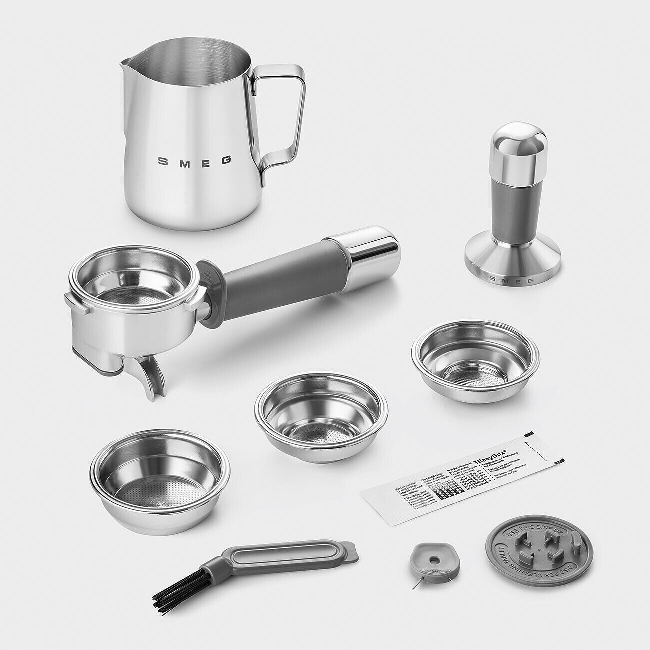 Cafetera espresso manual Smeg 50'Style EGF03 con molino - Negro Negro-6