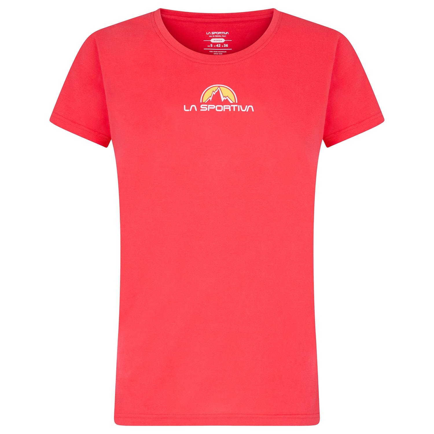Camiseta de escalada de mujer Footstep Tee Hibiscus La Sportiva - Rojo Rojo-1