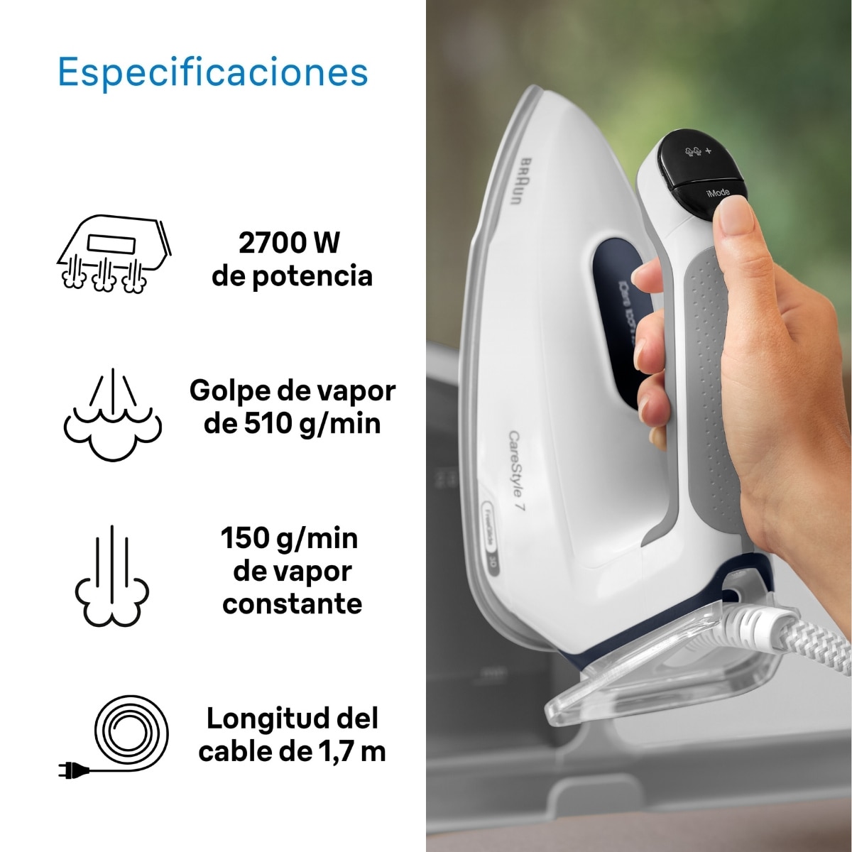 Thumbnail 1 de Braun IS7262GY centro de planchado 2 L vapor 150 g/min