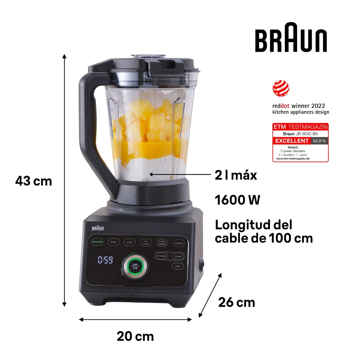 Thumbnail 5 de Braun PowerBlend 9 batidora vaso 1,6 kW