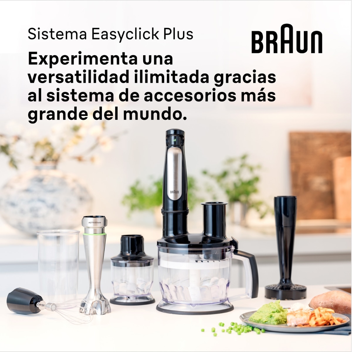 Batidora de mano Braun Multiquick 7 MQ7035XBI con tecnología anti salpicaduras - Negro Negro-5