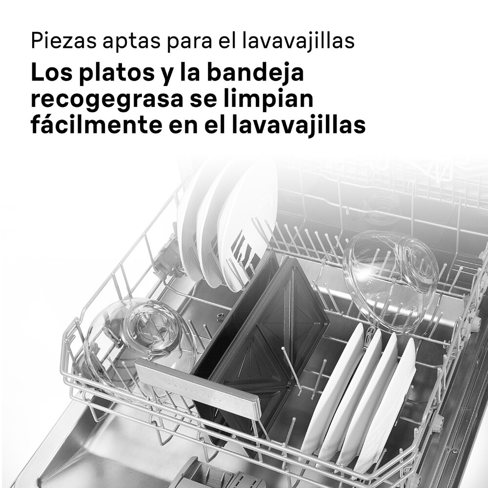 Imagen 5 de Sandwichera Braun SnackMaker 5 SM5000 con placas extraíbles - Negro Negro