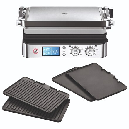 Multi Grill 9 Braun 3 en 1 con set doble de grills y planchas
