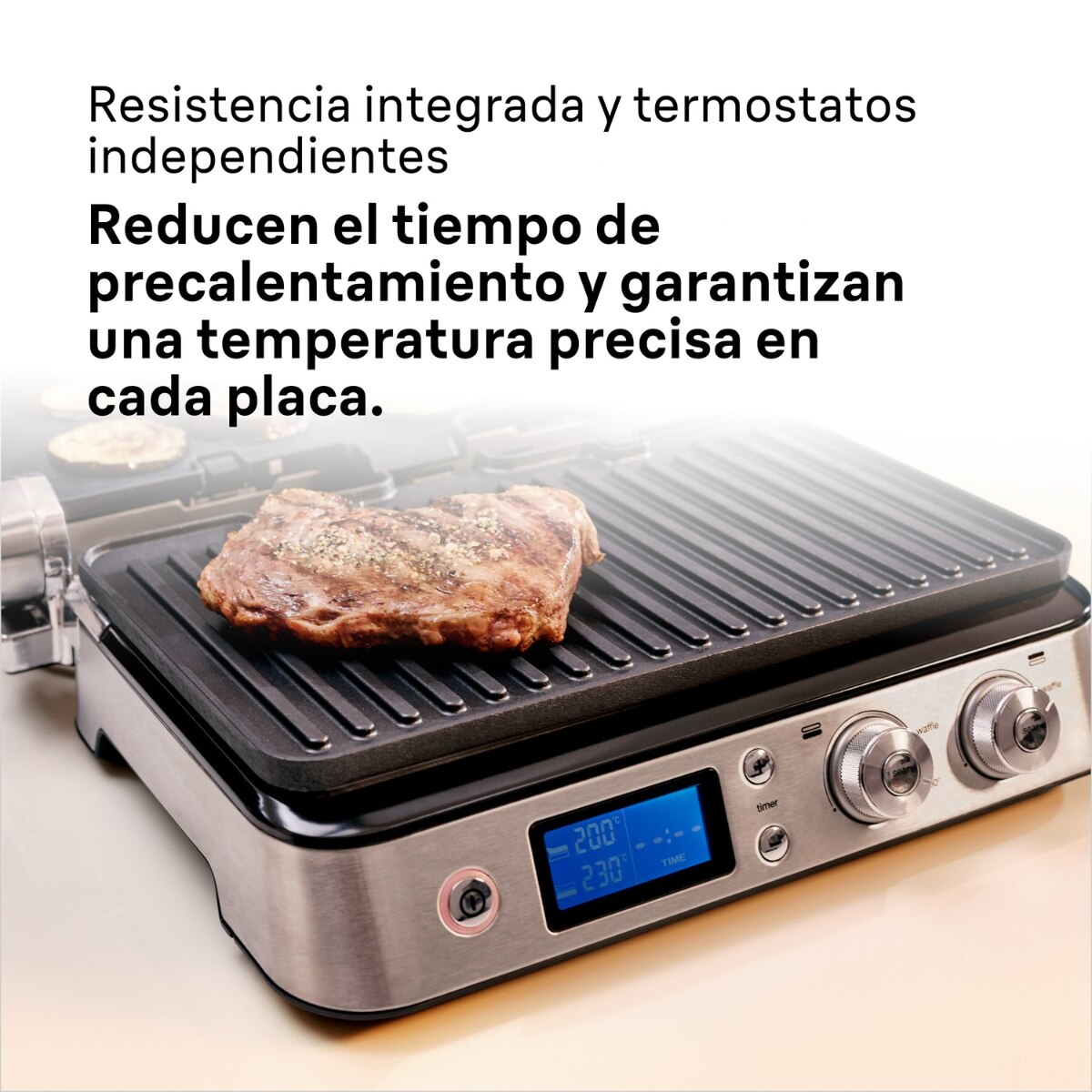 Multi Grill 9 Braun CG9043 3 en 1 con set doble de grills y planchas - Gris acero Gris acero-5