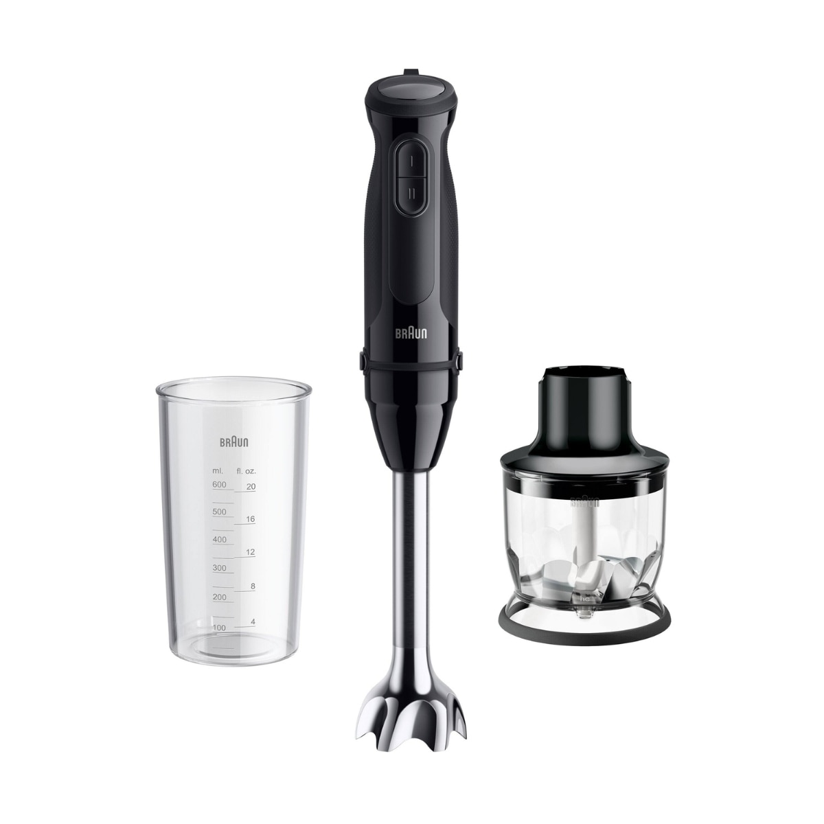 Braun – Batidora de mano Braun Minipimer 3 MQ30201M con tecnología anti salpicaduras.