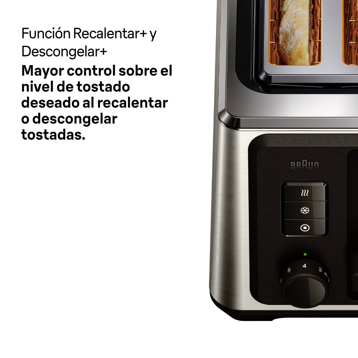 Tostador Braun Identity HT5220BK con doble ranura extralarga - Gris Gris-5