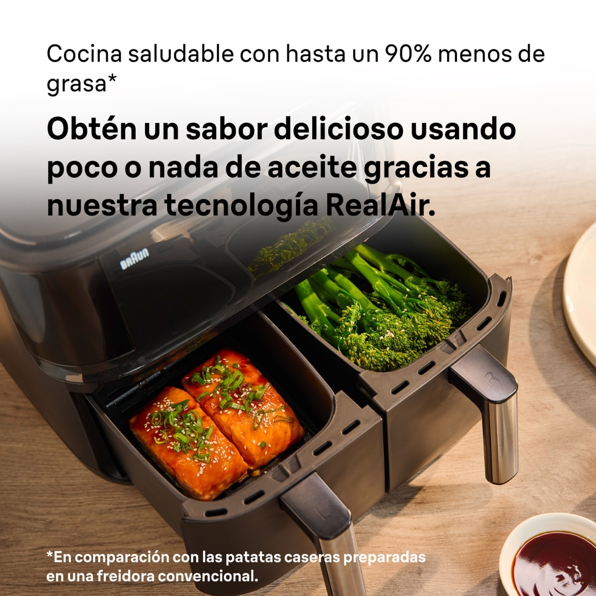 Freidora de aire Braun TwinCook 3 TD3030BK 8 L. - Negro Negro-4