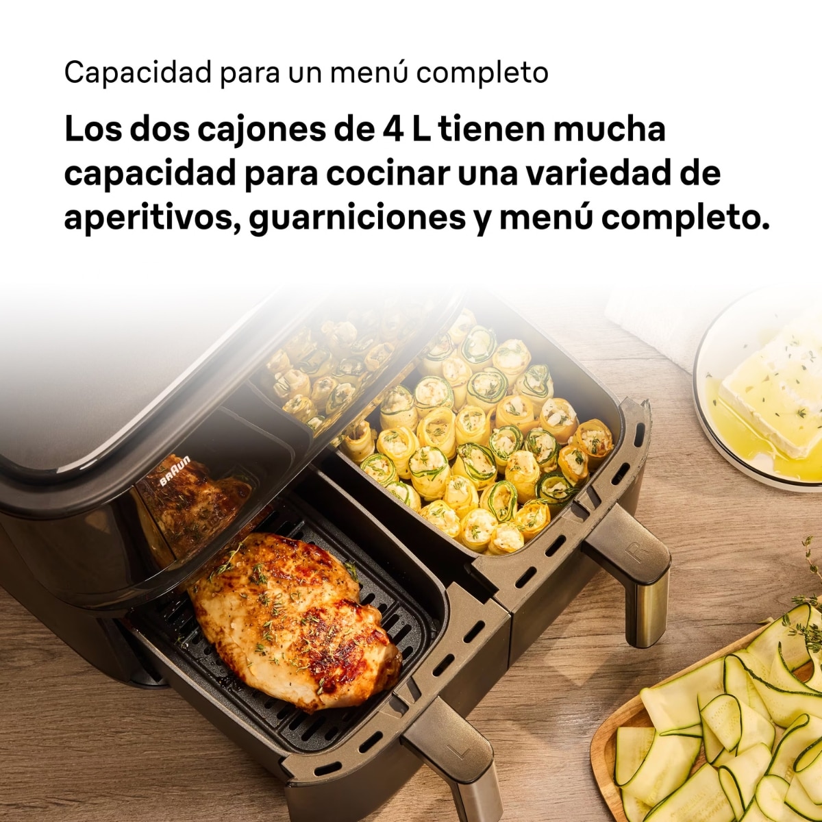 Freidora de aire Braun TwinCook 3 TD3030BK 8 L. - Negro Negro-7