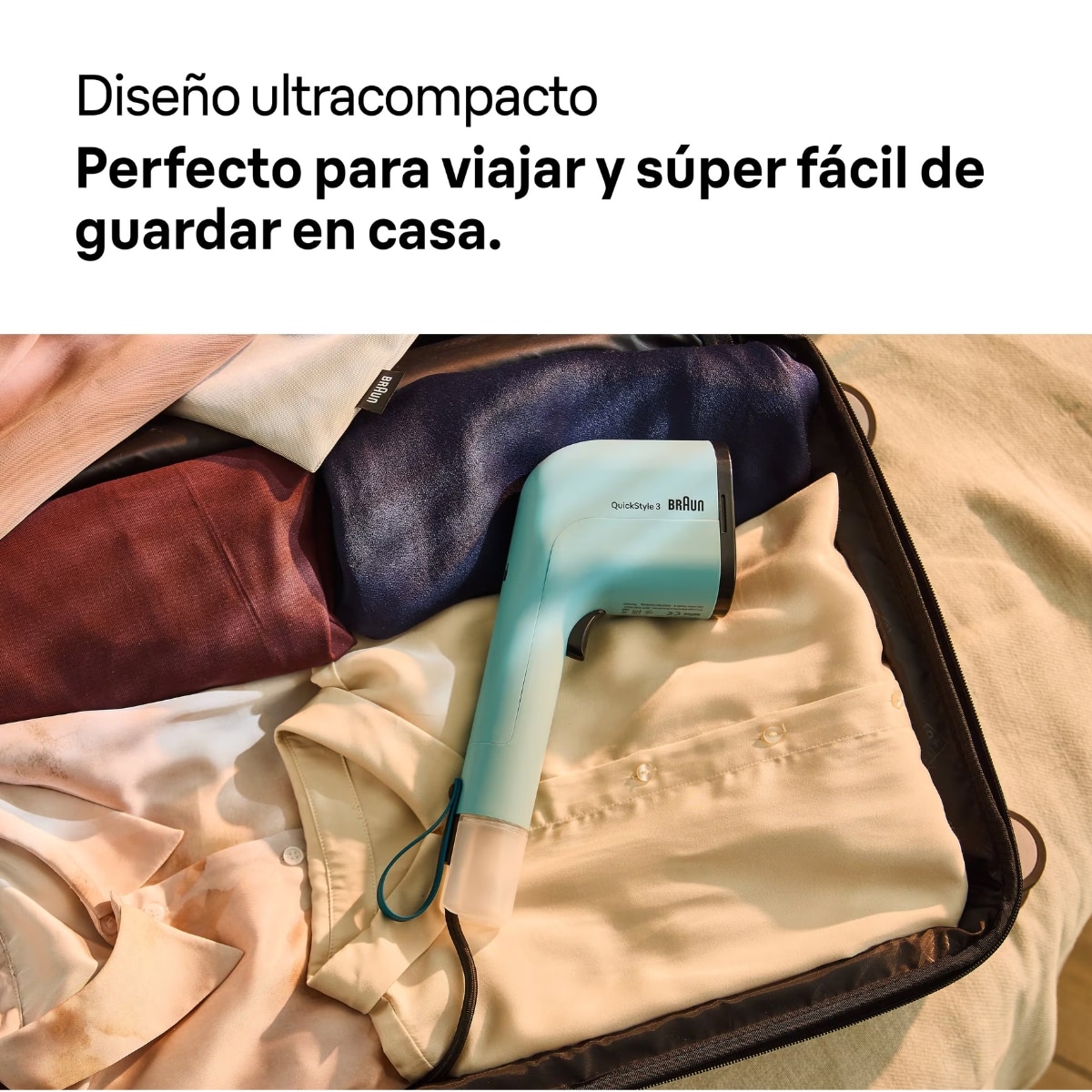Plancha vertical Braun QuickStyle 3 GS3013GR ultracompacta - Verde Verde-4