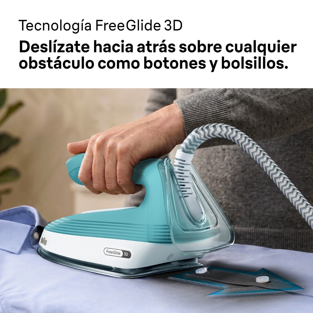 Imagen 4 de Centro de planchado Braun UpStyle 2 IS2735GR ultra compacto 420 g/min - Verde Verde
