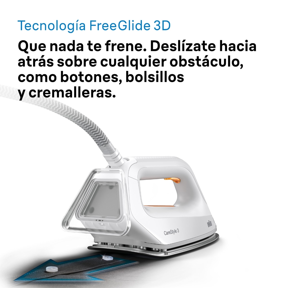 Centro de planchado Braun CareStyle 3 IS3132WH con depósito de agua de 2 L. - Blanco Blanco-5