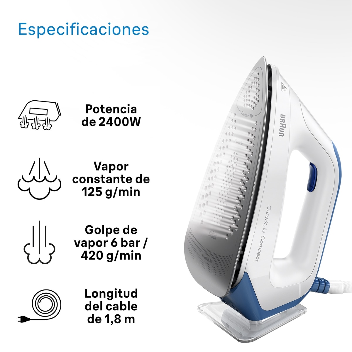 Thumbnail 1 de Braun CareStyle Compact IS2143BL - Centro de Planchado Silencioso🧴