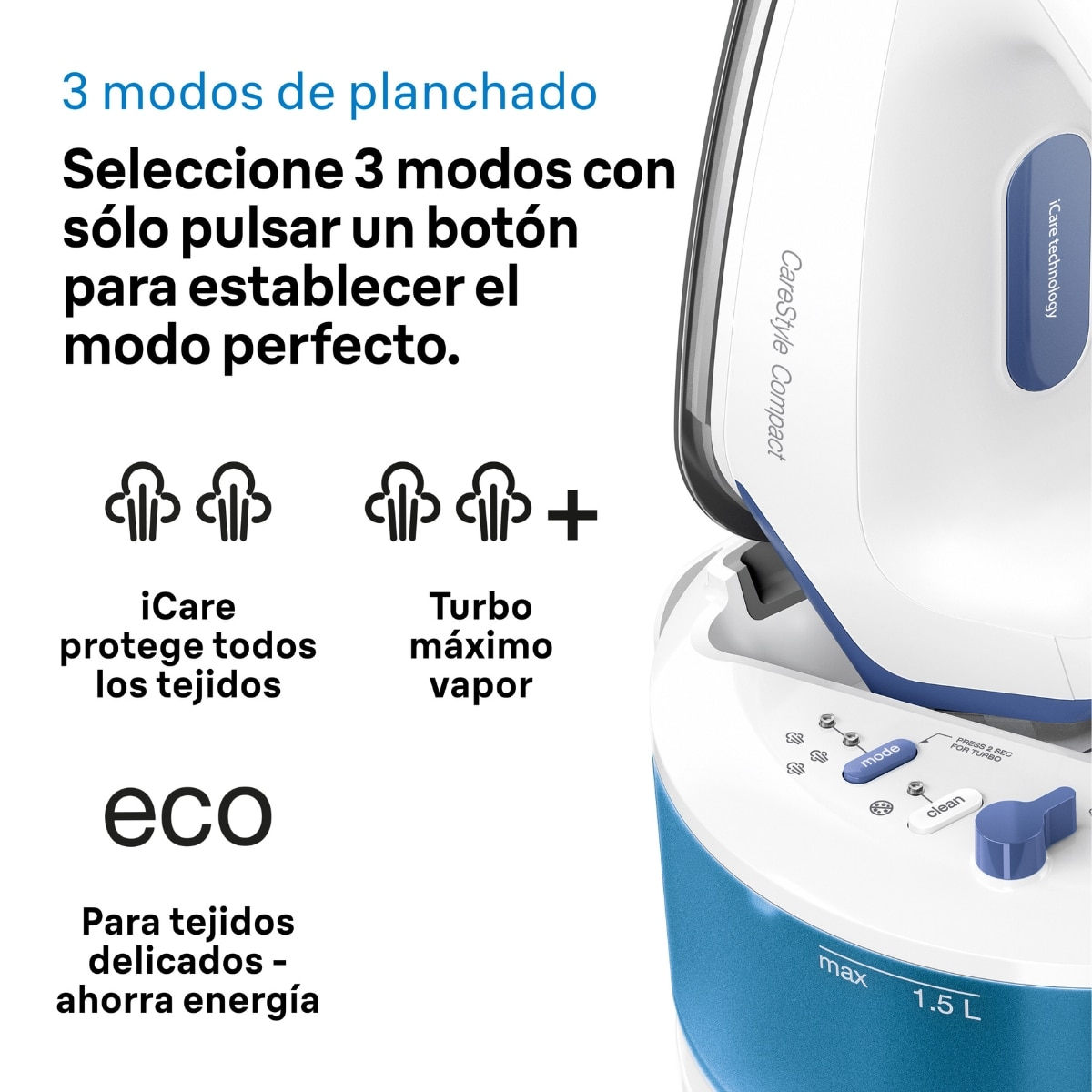 Thumbnail 2 de Braun CareStyle Compact IS2143BL - Centro de Planchado Silencioso🧴