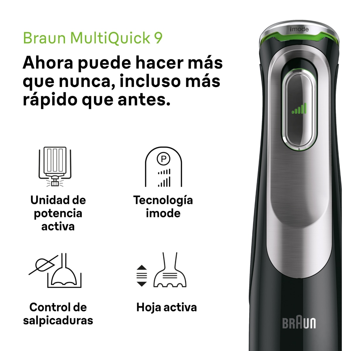 Imagen 3 de Batidora de mano Braun MultiQuick 9 MQ9147X con 6 accesorios - Negro Negro