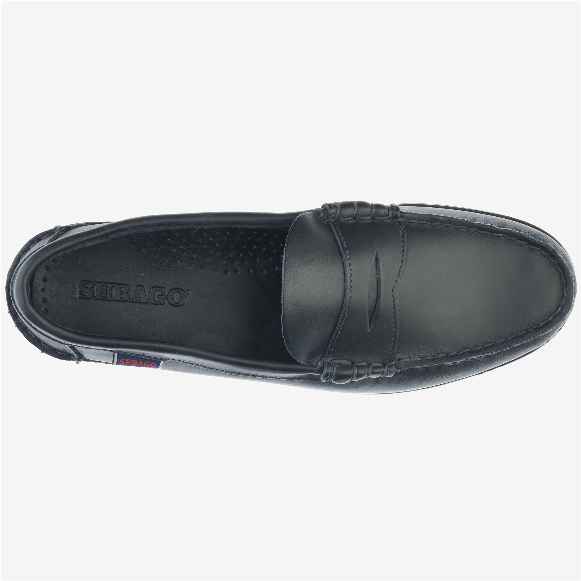 Náuticos de hombre de piel con cordones - Sebago - Azul Azul-2
