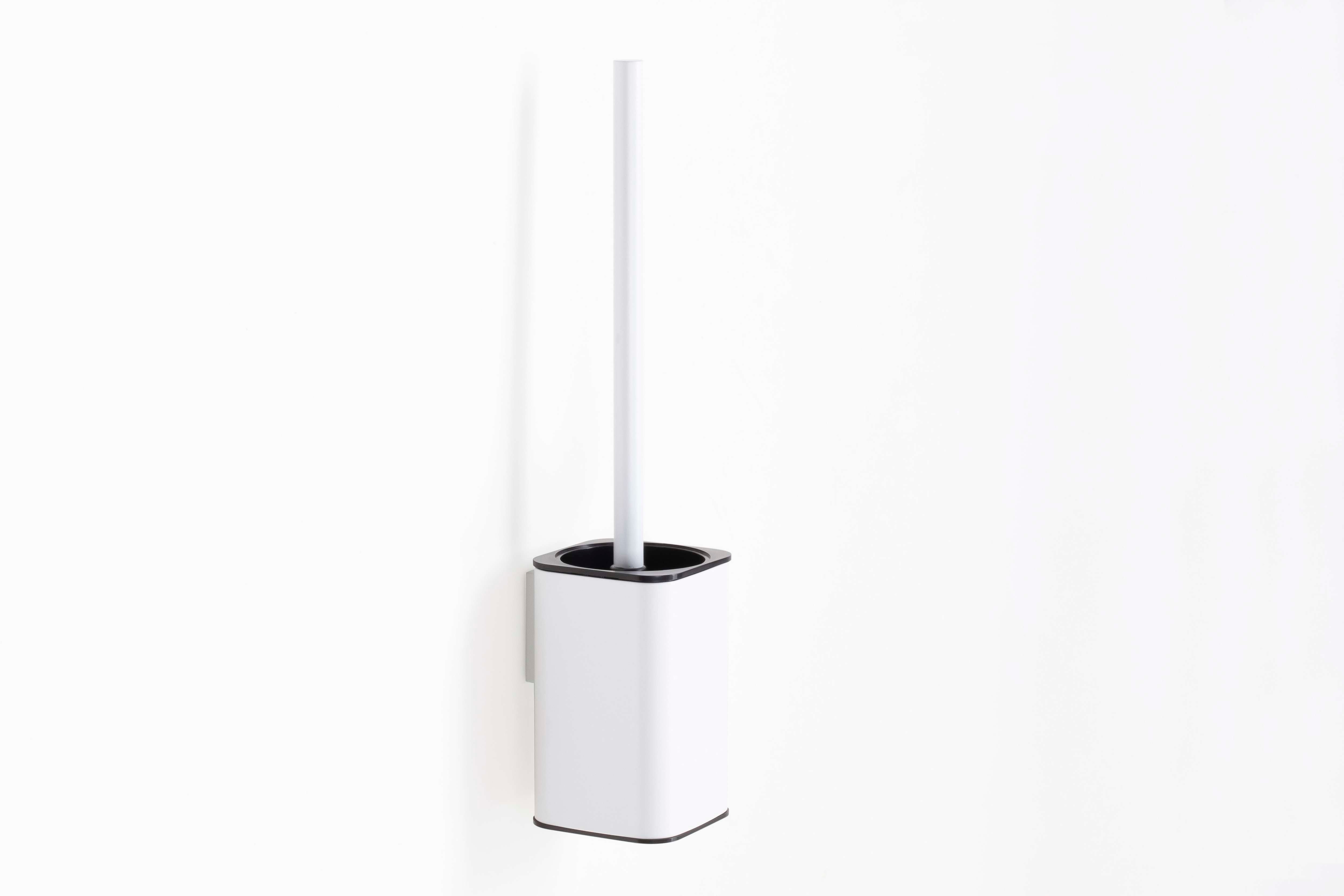 Imagen 2 de Escobillero de pared Colección Slim Manillons Torrent - Blanco mate Blanco mate