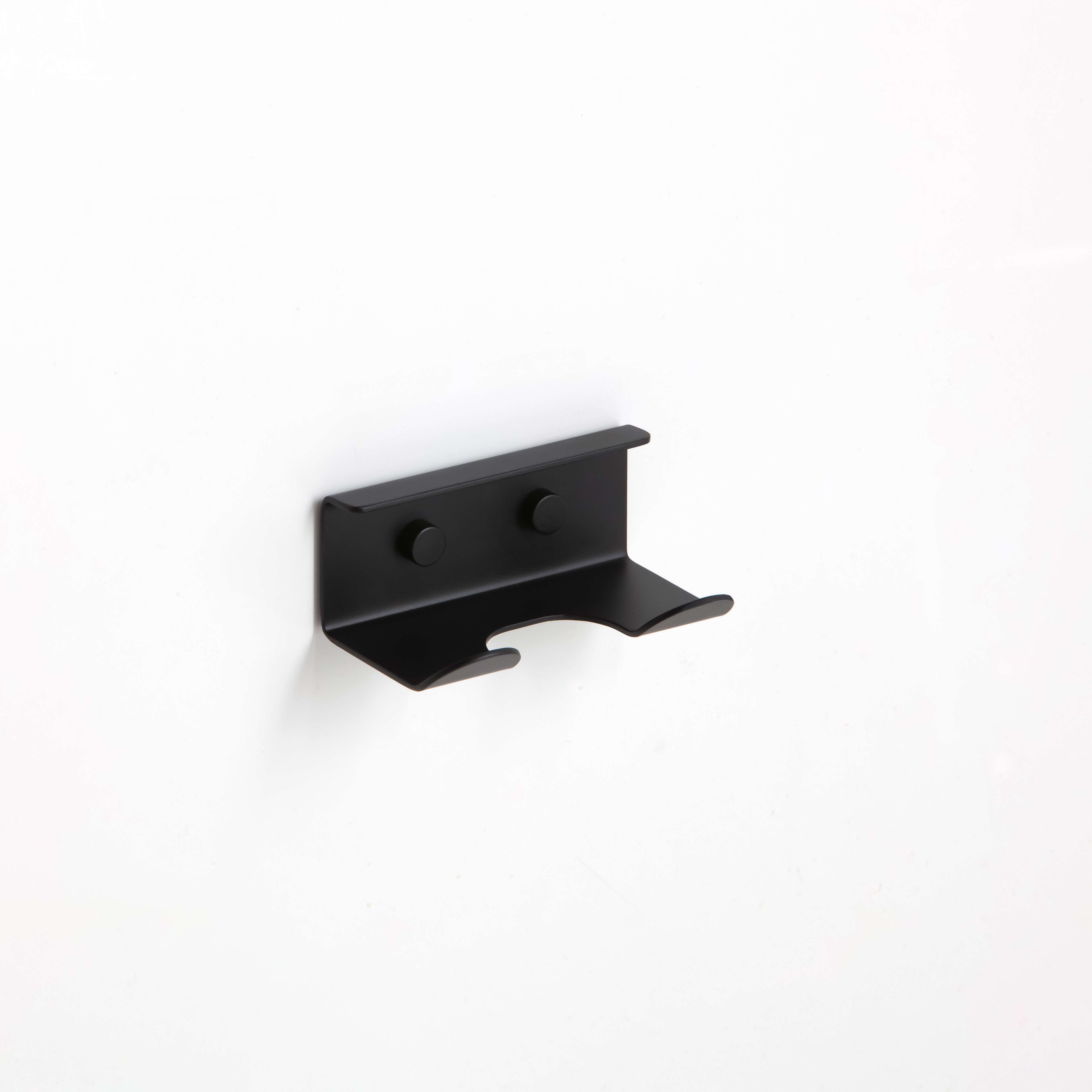 Imagen 1 de Percha Doble Colección Slim Manillons Torrent - Negro mate Negro mate