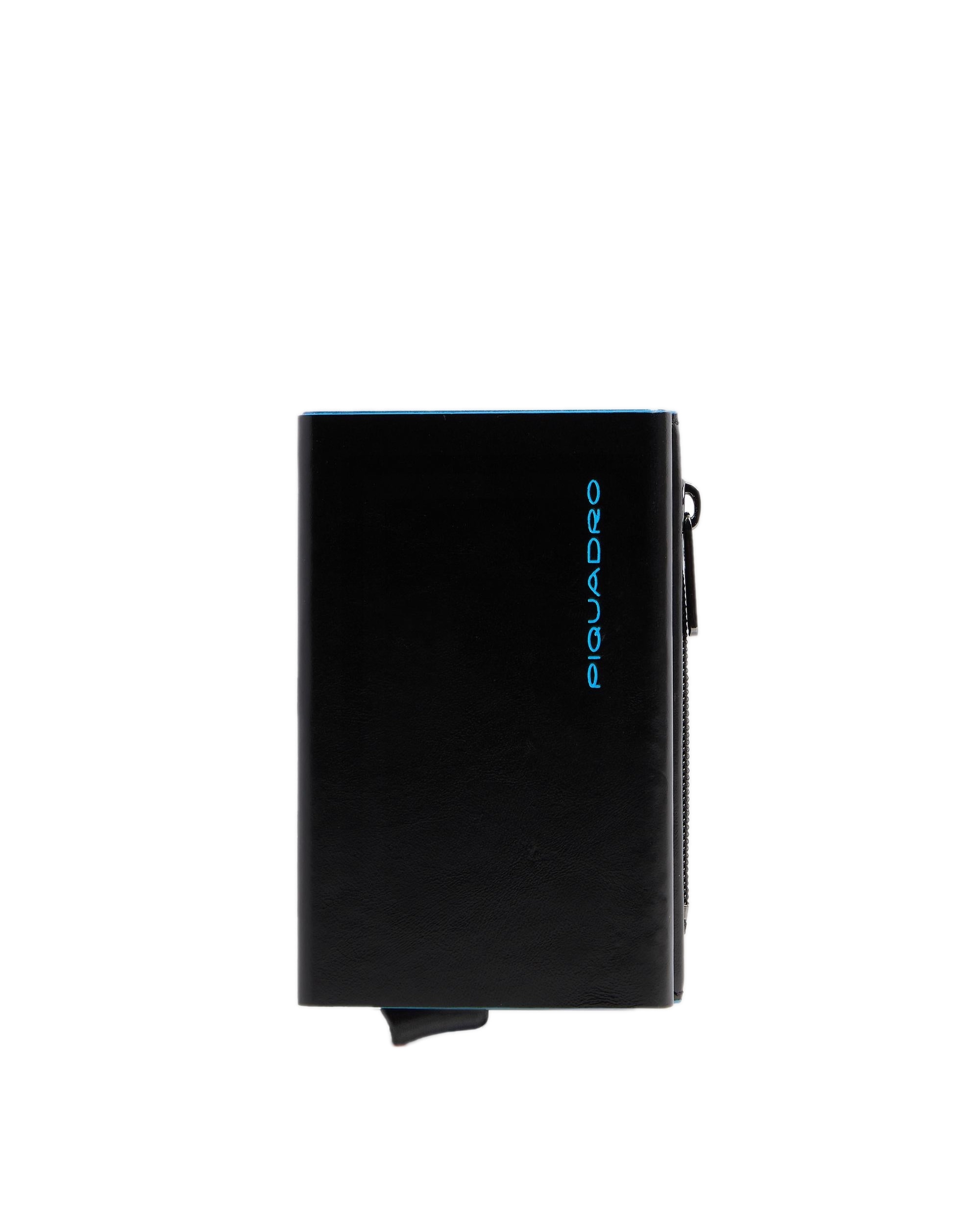 Imagen 1 de Billetera compacta automática con monedero Negro