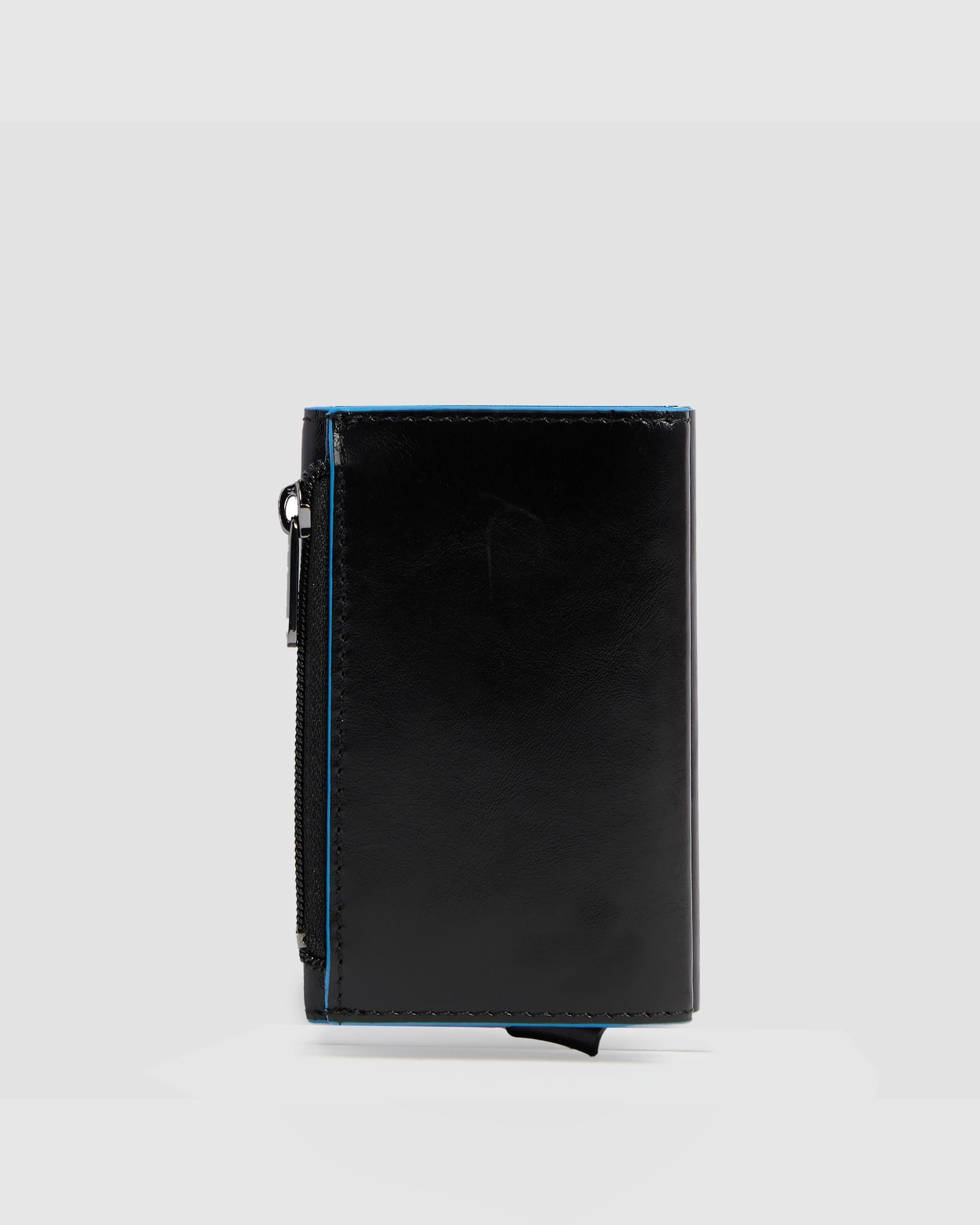 Imagen 3 de Billetera compacta automática con monedero - Piquadro - Negro Negro