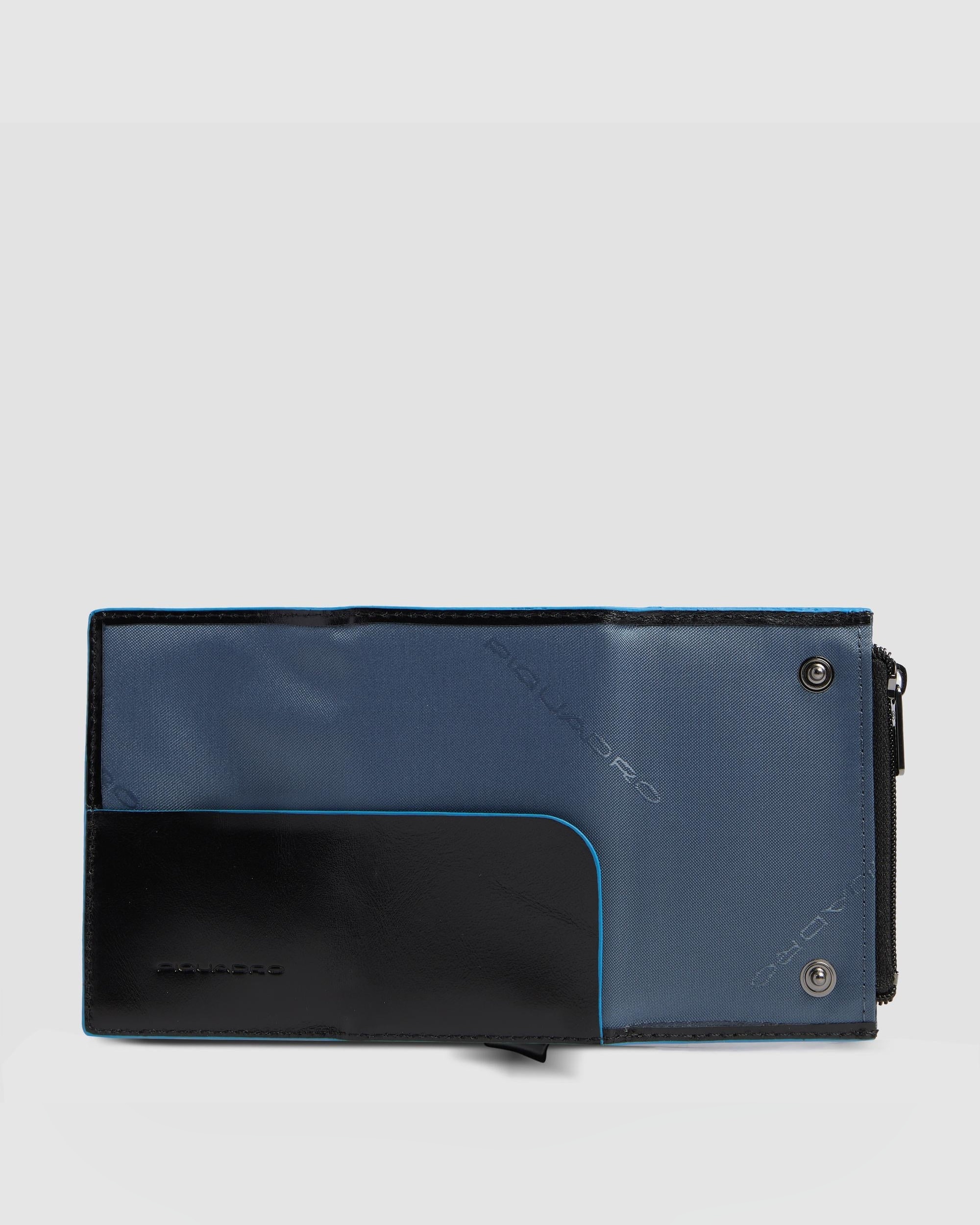 Imagen 2 de Billetera compacta automática con monedero - Piquadro - Negro Negro