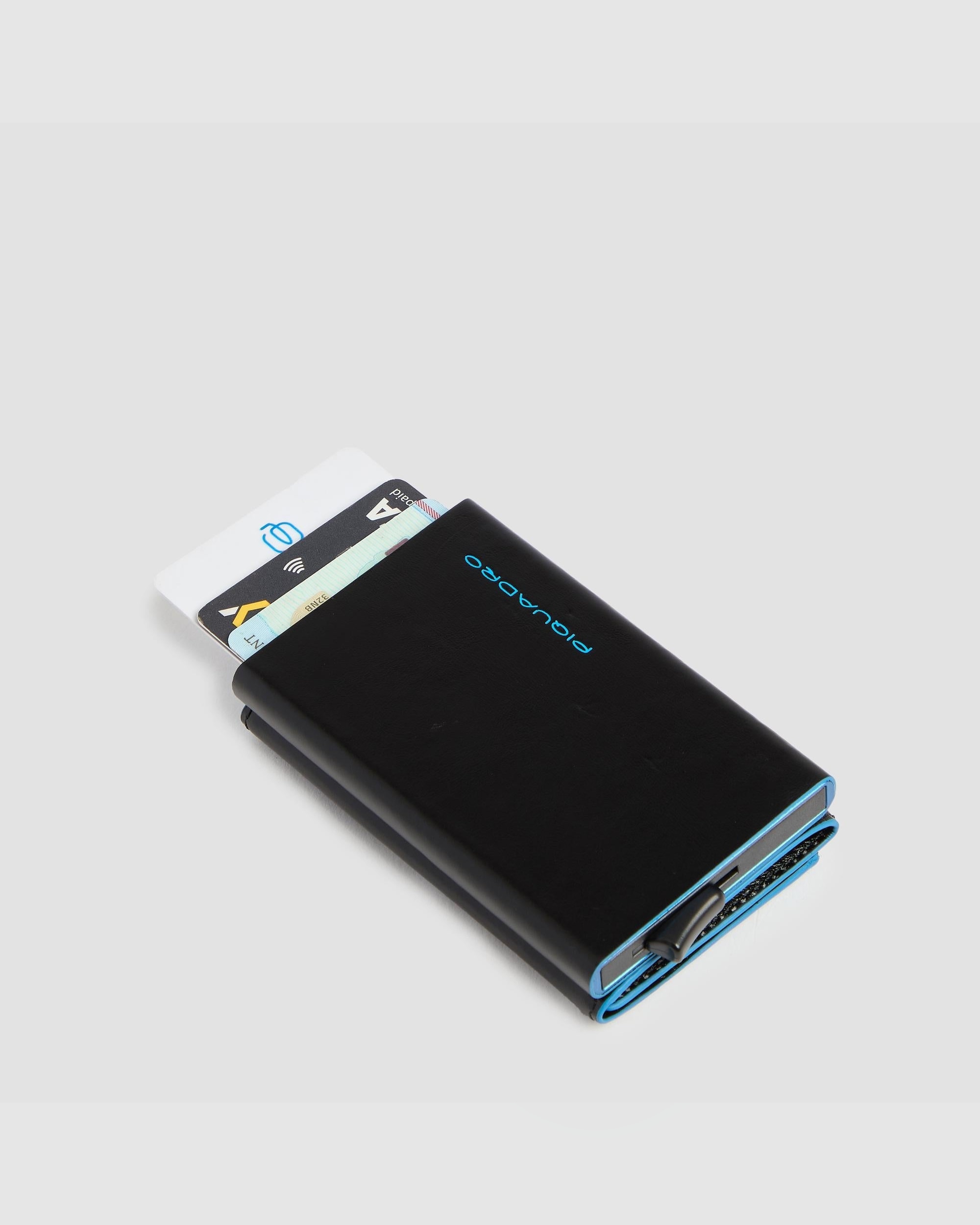 Imagen 4 de Billetera compacta automática con monedero - Piquadro - Negro Negro