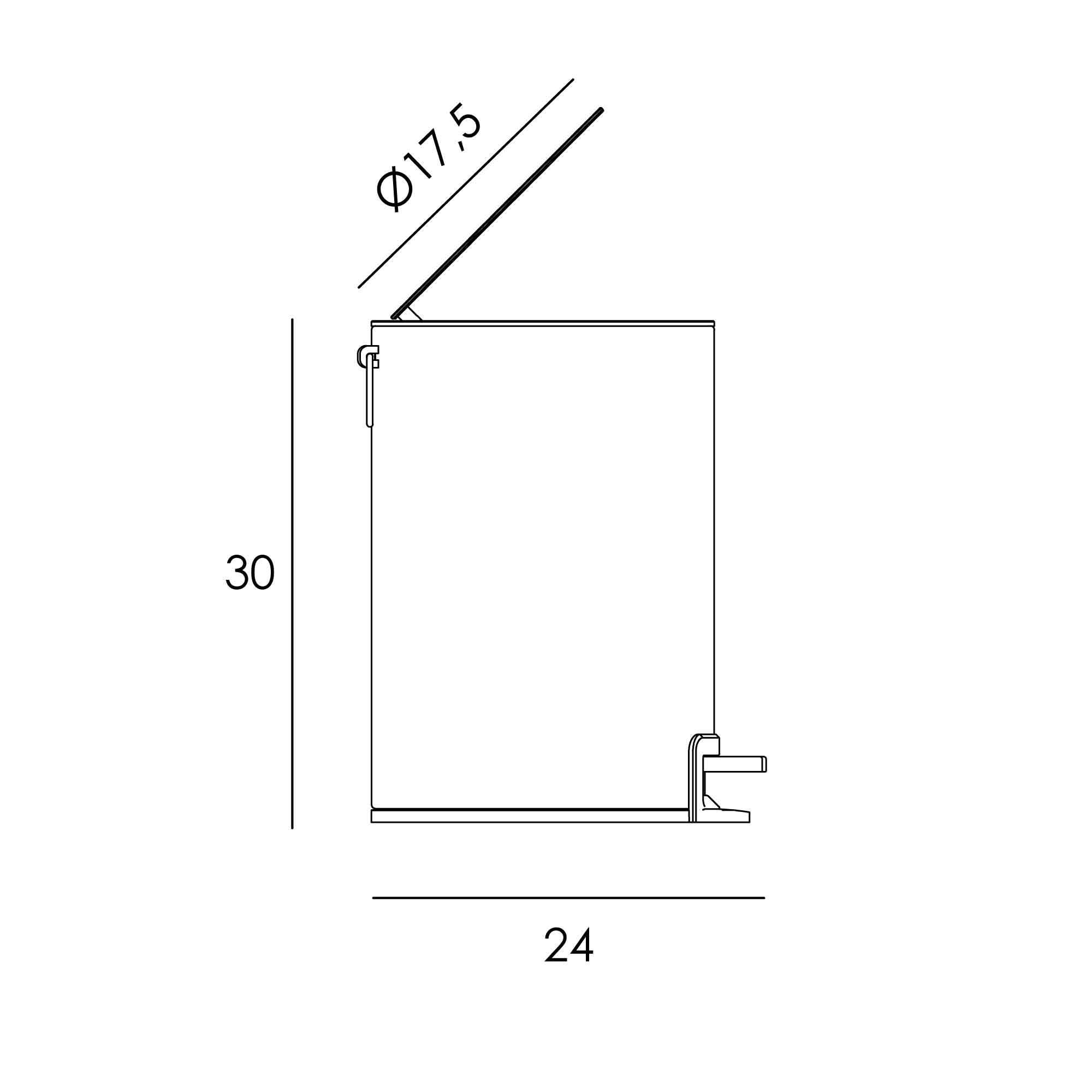 Imagen 4 de Cubo de pedal 5L Manillons Torrent - Blanco mate Blanco mate