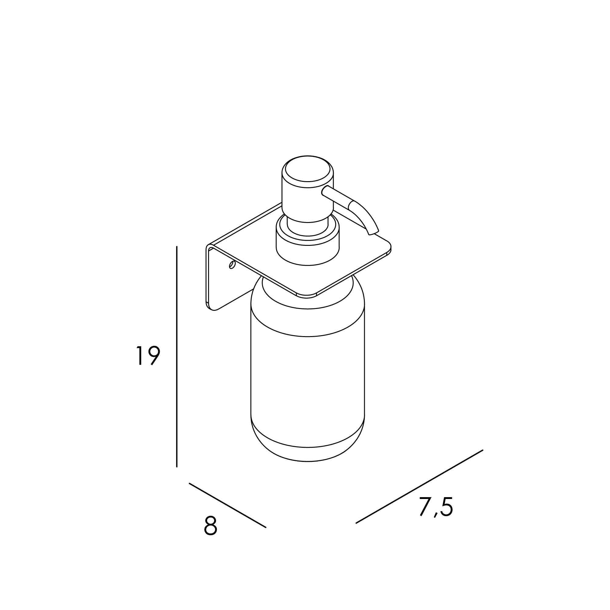 Imagen 2 de Dispensador individual de pared Manillons Torrent - Blanco mate Blanco mate