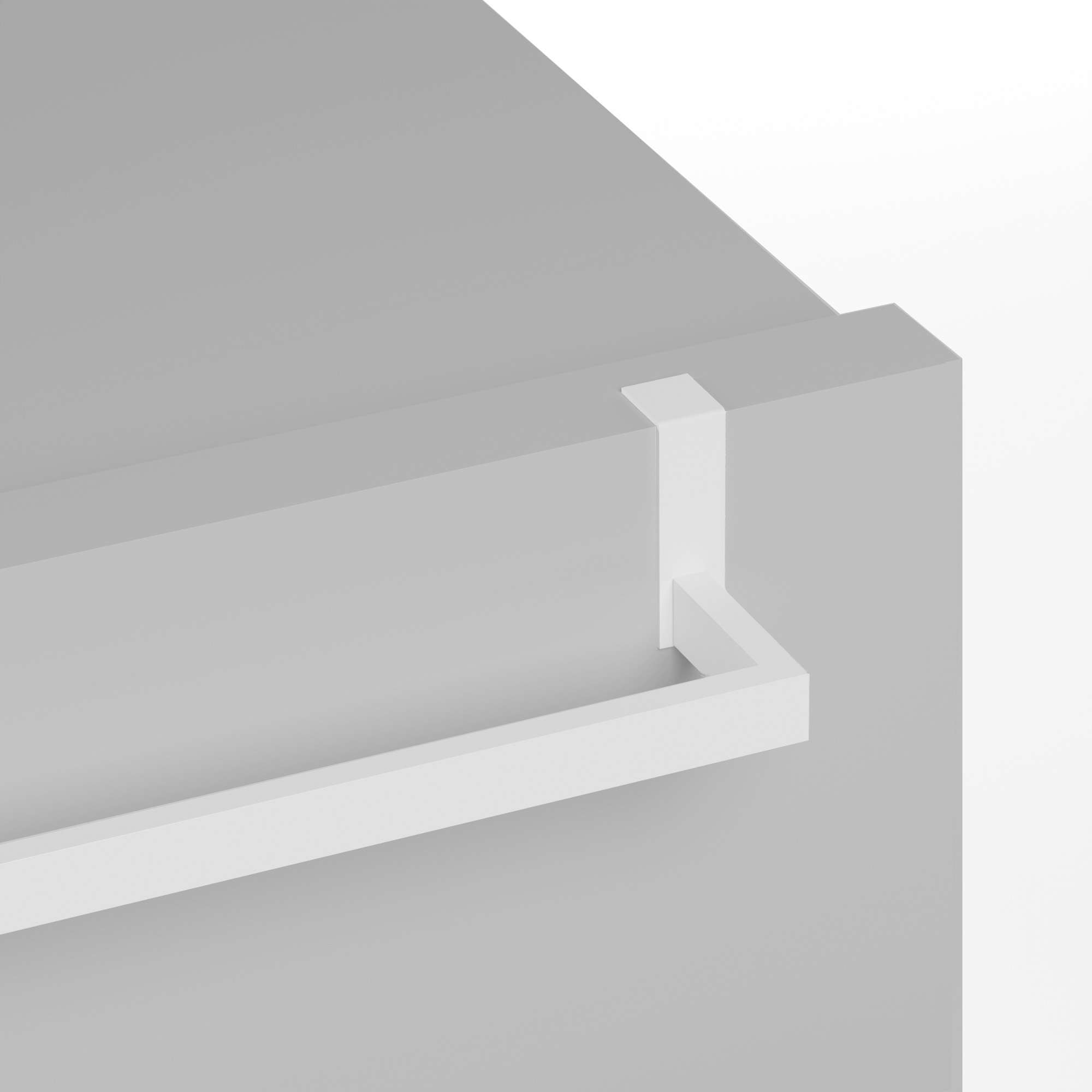 Toallero barra de mueble lateral Manillons Torrent - Blanco mate Blanco mate-2