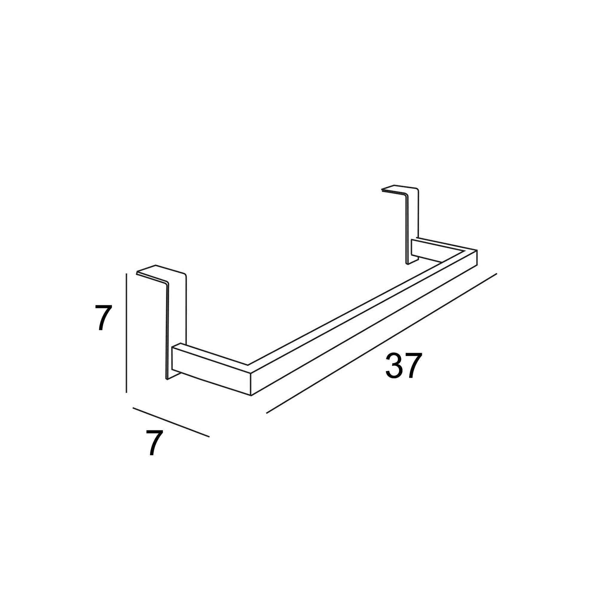 Toallero barra de mueble lateral Manillons Torrent - Blanco mate Blanco mate-3