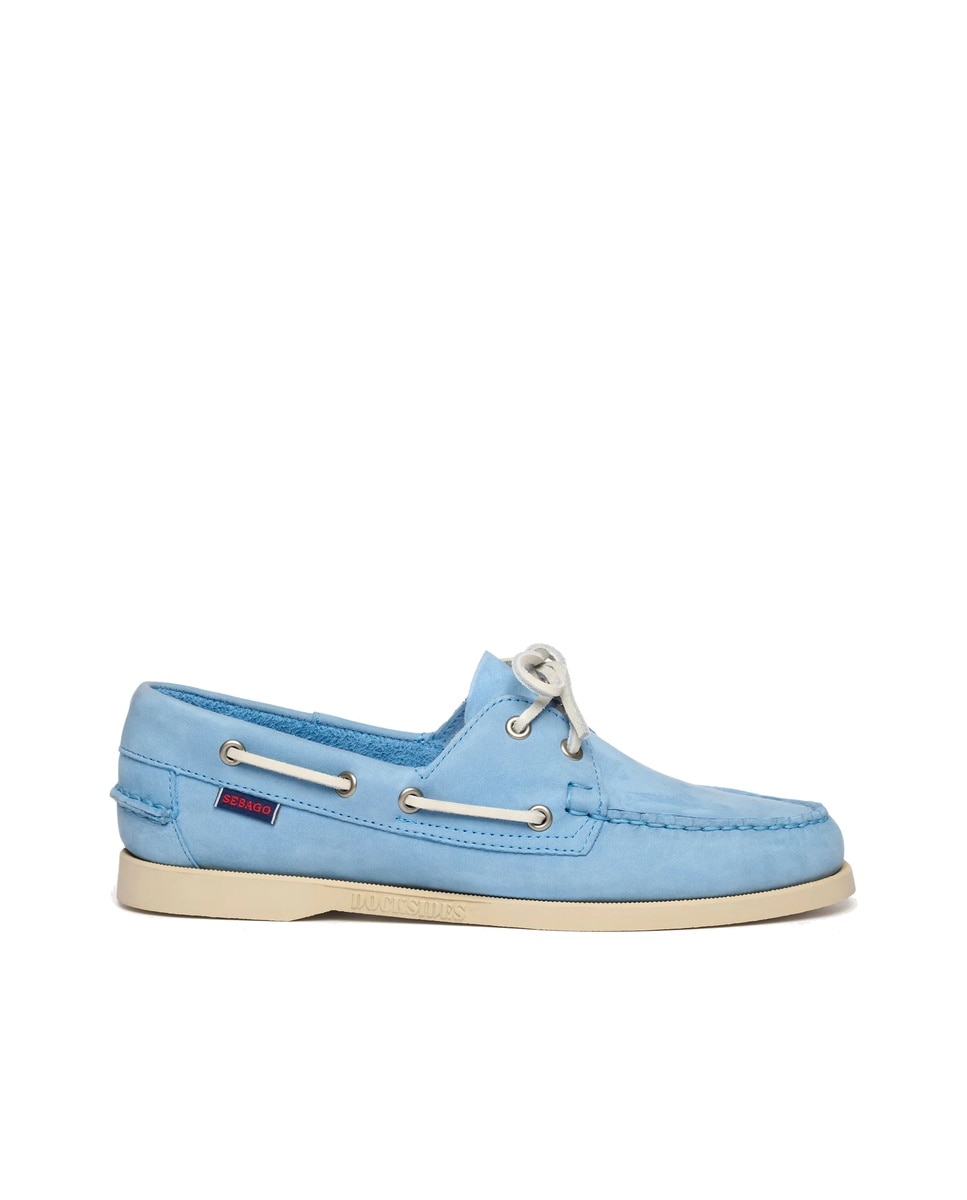 Náuticos de mujer de piel nobuk hechos a mano - Sebago - Azul Azul-1