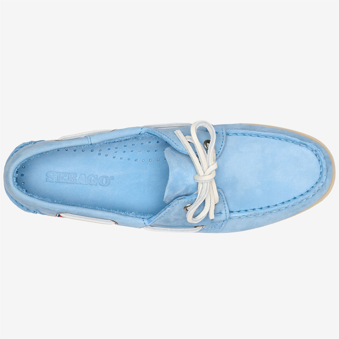 Náuticos de mujer de piel nobuk hechos a mano - Sebago - Azul Azul-3