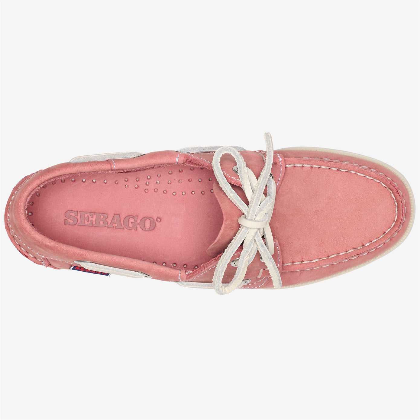 Náuticos de mujer de piel nobuk hechos a mano - Sebago - Rosa Rosa-3