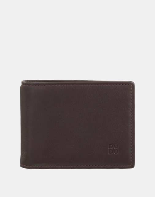 Imagen 0 de Cartera pequeña de hombre de piel con pinza para billetes